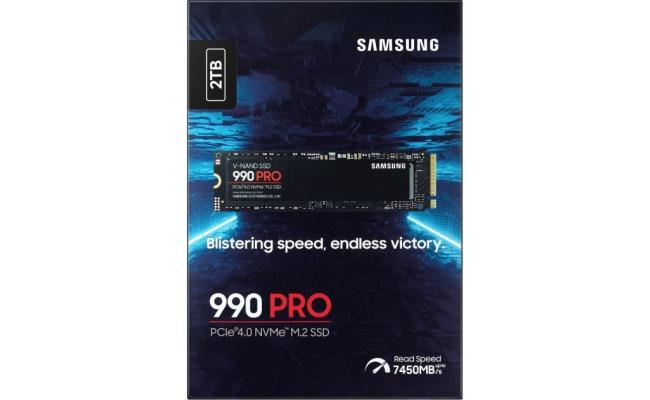 Samsung 990 PRO 2TB PCIe 4.0 NVMe M.2 SSD-Sequential Read/Write (7450/6900 MB/s)