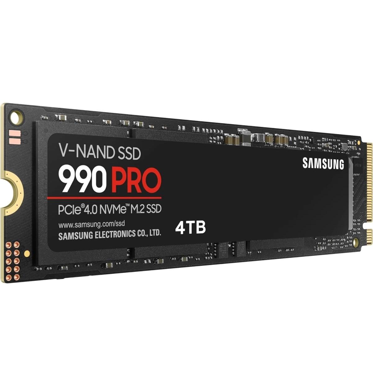 Samsung 990 PRO 4TB PCIe 4.0 NVMe M.2 SSD-Sequential Read/Write (7450/6900 MB/s)