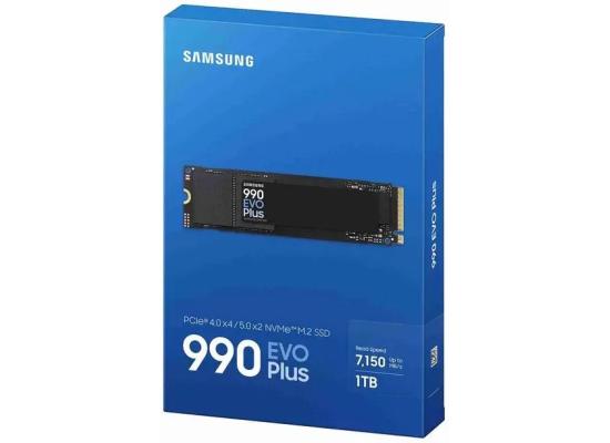 Samsung 990 EVO PLUS 1TB PCIe 4.0 NVMe M.2 SSD w/ Samsung V-NAND TLC Memory -Sequential Read/Write Up (7150/6300 MB/s) 