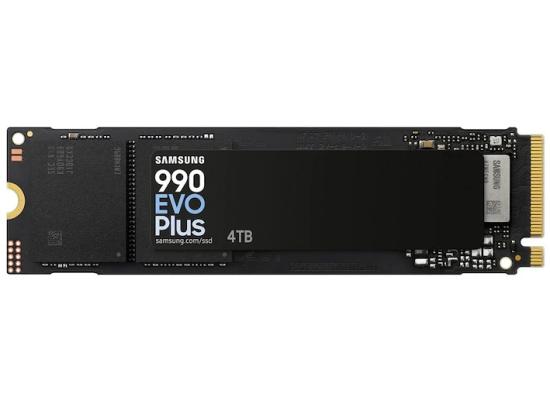 Samsung 990 EVO PLUS 4TB PCIe 4.0 NVMe M.2 SSD w/ Samsung V-NAND TLC Memory -Sequential Read/Write Up (7250/6300 MB/s)