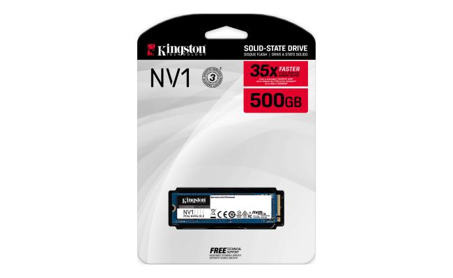 Kingston NV1 500GB M.2 NVMe PCIe SSD Ideal for laptops & Small Form Factor PCs