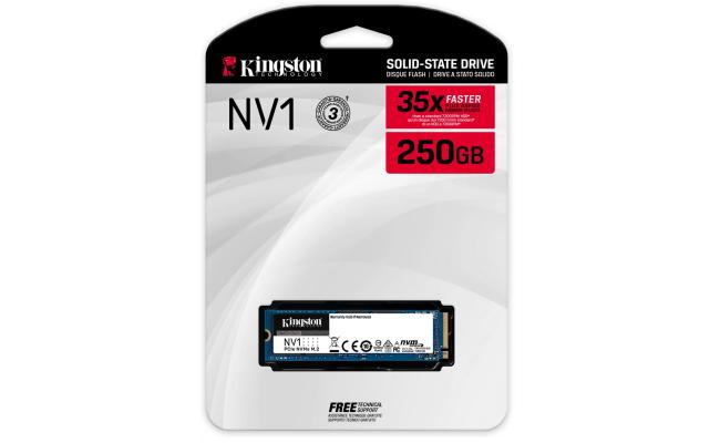 Kingston NV1 250GB M.2 NVMe PCIe SSD Ideal for laptops & Small Form Factor PCs