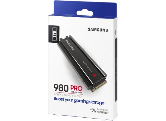  SAMSUNG 980 PRO SSD w/ HeatSink 1TB PCIe 4.0 M.2 NVMe Read/Write Up To 7,000/5,100 MB/s