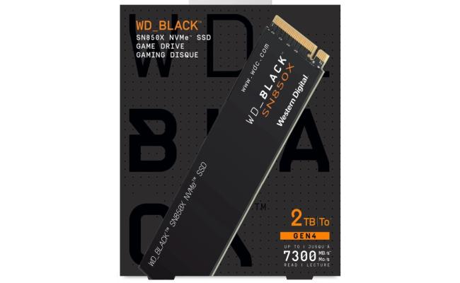 WD BLACK SN850X 2TB PCIe 4.0 NVMe M.2 SSD-Sequential Read/Write (7300/6300 MB/s)