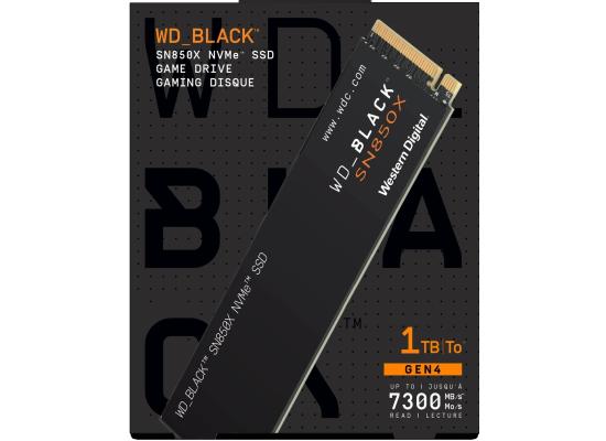 WD BLACK SN850X 1TB PCIe 4.0 NVMe M.2 SSD-Sequential Read/Write (7300/6300 MB/s)