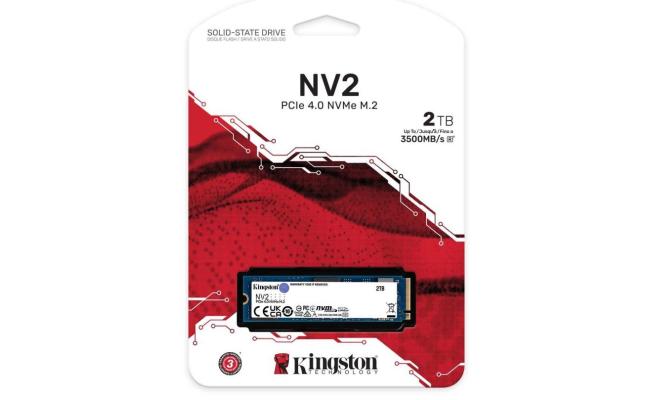 Kingston NV2 2TB M.2 NVMe PCIe 4.0, GEN 4 SSD Up To 3500/2100 MB/s Read/Write