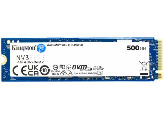 Kingston NV3 500GB M.2 NVMe PCIe 4.0, GEN 4 SSD Up To 5000/3000 MB/s Read/Write