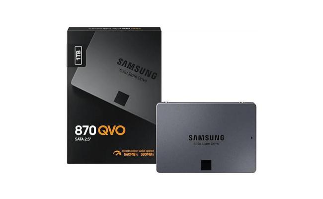 Samsung SSD 870 QVO 1TB, Form Factor 2.5”, Intelligent Turbo Write,V-NAND reliability Latest 4-bit MLC technology, Black