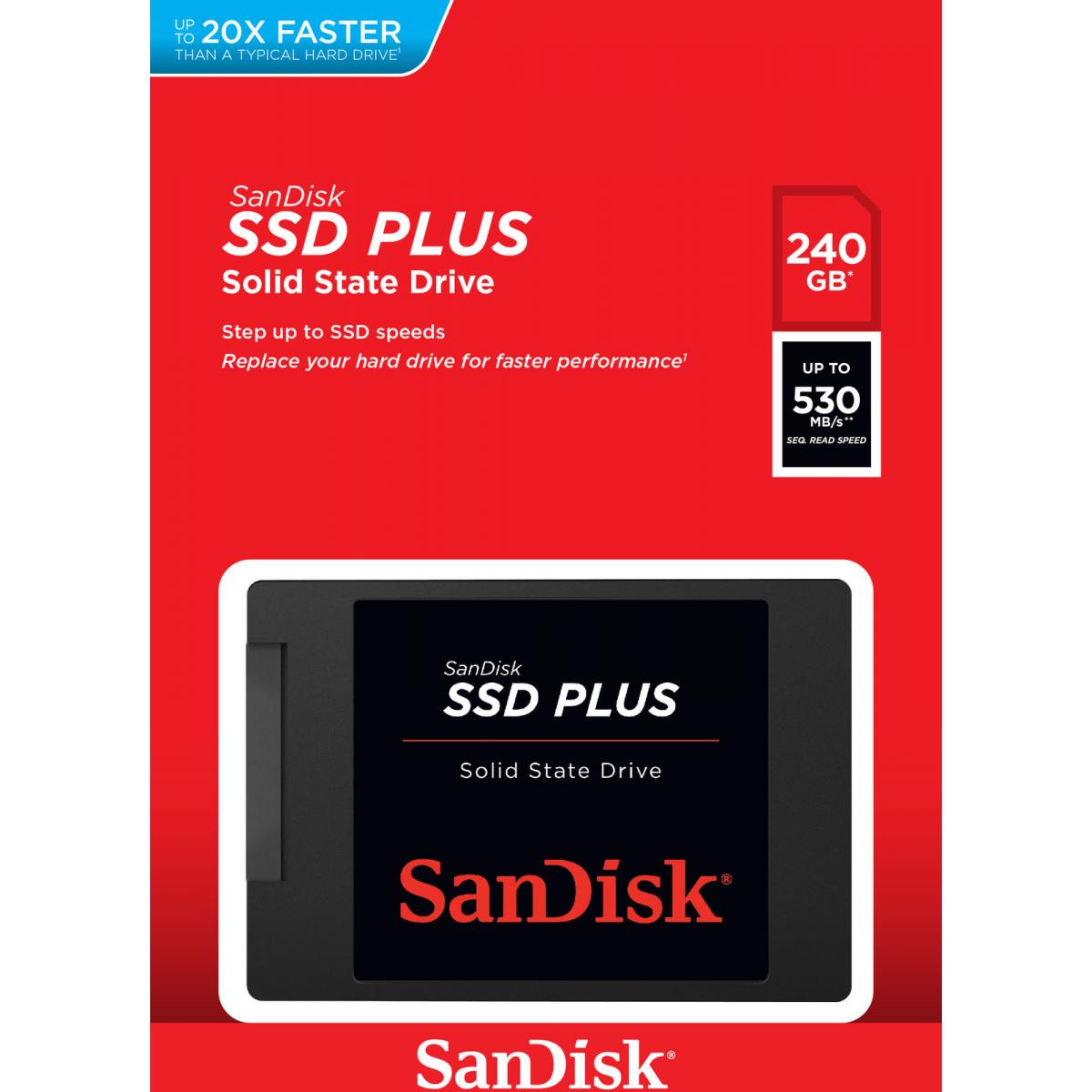 SanDisk SSD PLUS 240GB,SATA III MLC Internal 2.5' Solid State Drive Up To (530MB Read-440MB Write )