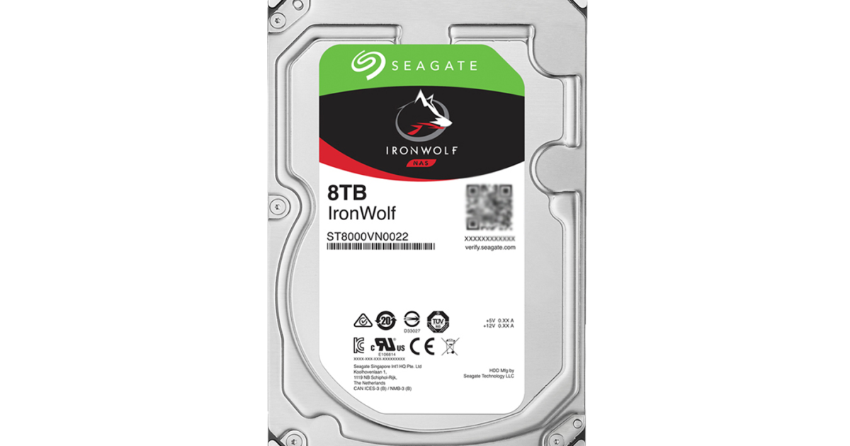 SEAGATE IronWolf 8TB NAS 7.2K RPM SATA Hard Drive ST8000VN004 OS Jordan