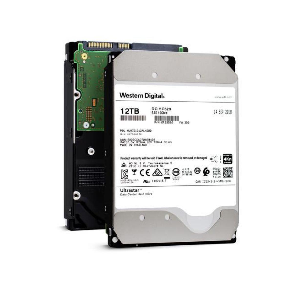 Western Digital UltraStar HDD Desktop Storage 12TB 7200RPM SATA 6Gb/s, 256MB Cache - 3.5 Hard Drive