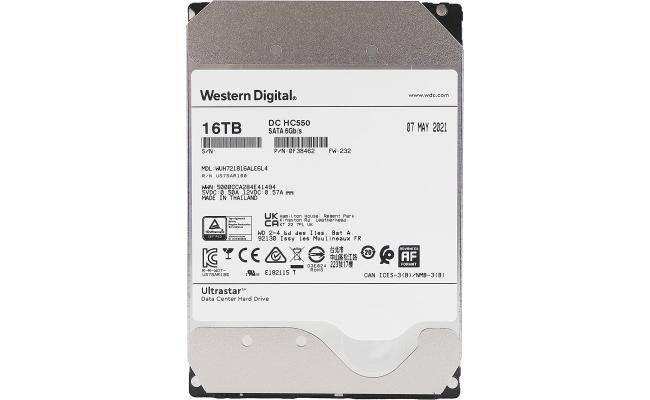 Western Digital UltraStar HDD Desktop Storage 16TB 7200RPM SATA 6Gb/s, 512MB Cache - 3.5 Hard Drive