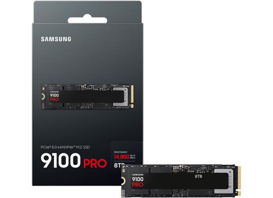Samsung 9100 PRO 8TB PCIe 5.0 NVMe M.2 SSD-Sequential Read/Write (14800/13400 MB/s)
