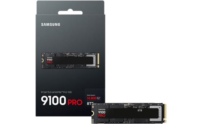 Samsung 9100 PRO 8TB PCIe 5.0 NVMe M.2 SSD-Sequential Read/Write (14800/13400 MB/s) Samsung 9100 PRO 8TB PCIe 5.0 NVMe M.2 SSD-Sequential Read/Write (14800/13400 MB/s)