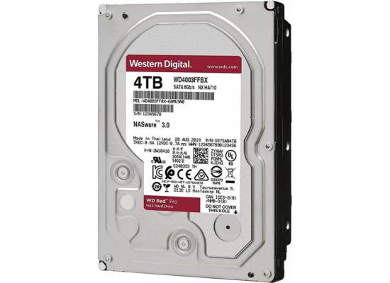 Western Digital RED PLUS HDD NAS Storage 4TB 5400RPM SATA 6Gb/s, 128MB Cache - 3.5 Hard Drive