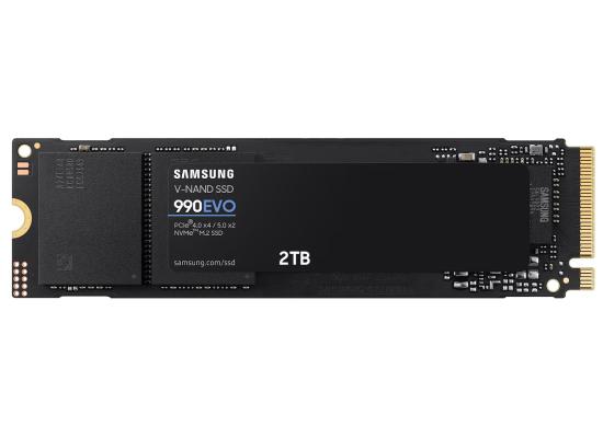 Samsung 990 EVO 2TB PCIe 4.0 NVMe M.2 SSD w/ Samsung V-NAND TLC Memory -Sequential Read/Write Up (5,000/4,200 MB/s)