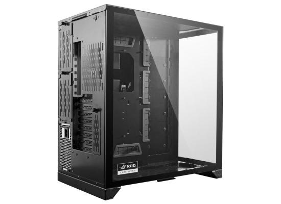 Lian Li O11 Dynamic XL ROG Certified (Black) Mid Tower Tempered Glass Gaming Case w/ ARGB Front Bar