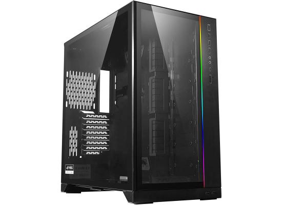 Lian Li O11 Dynamic XL ROG Certified (Black) Mid Tower Tempered Glass Gaming Case w/ ARGB Front Bar