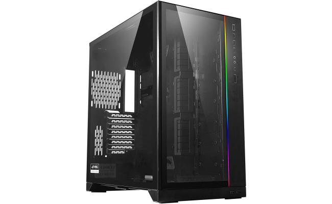 Lian Li O11 Dynamic XL ROG Certified (Black) Mid Tower Tempered Glass Gaming Case w/ ARGB Front Bar