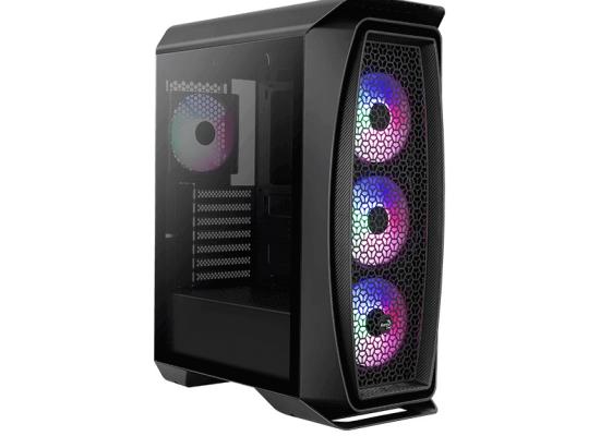 AeroCool Aero One Frost FRGB ATX High-Performance Mid Tower Tempered Glass Gaming Case w/ Mesh Front Panel Design & 4x120mm FRGB Fans