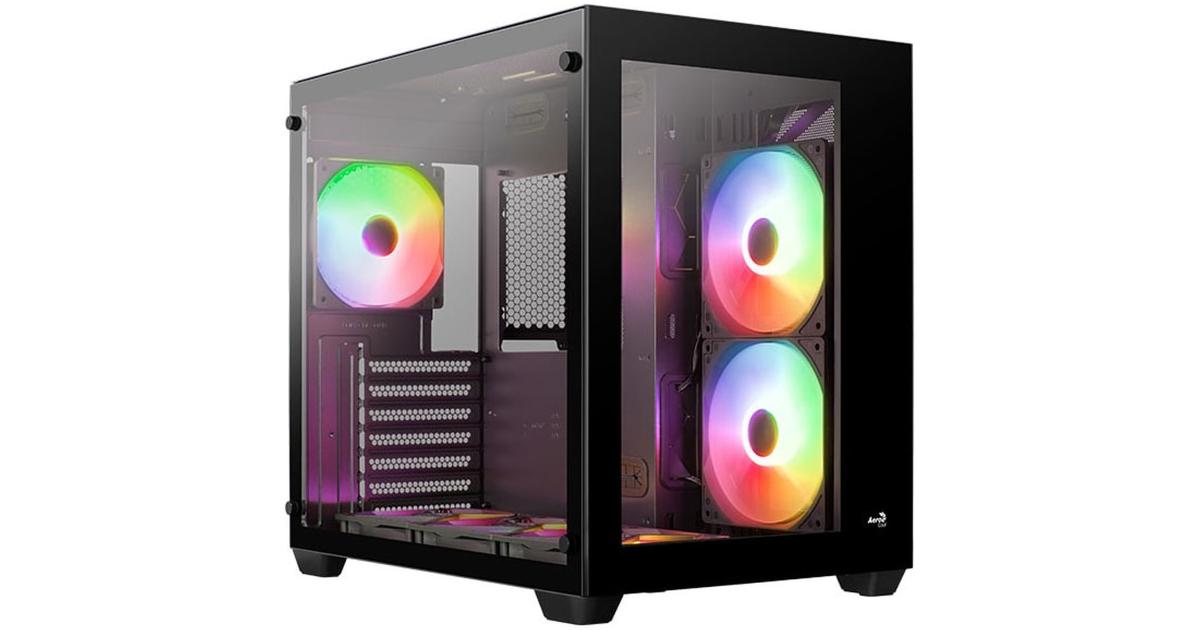 Aerocool Dryft Argb Stylish W  Panoramic View Atx Mid Tower Tempered 