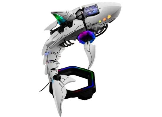 Cooler Master Shark X (White) Mini-ITX PC Case, Plastic & Steel, Mini-ITX (Intel Or AMD) Support, Pre-Built Setup Included (V850 SFX Gold + MASTERLIQUID 120 ATMOS Radiator + Sickleflow 120 Fan + 400mm PCI-E 4.0 x16 Riser Cable)