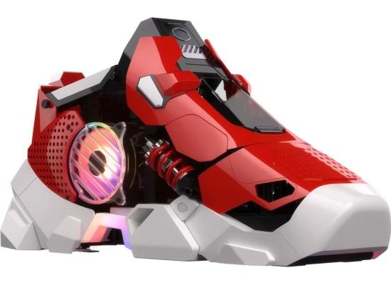 Cooler Master Sneaker X (Red) Advanced Mini-ITX PC Case, Plastic & Steel, Mini-ITX (Intel Or AMD) Support, Pre-Built Setup Included (SFX 850W Gold + Flux 360 Radiator + MF120 Halo Fan + 400mm PCI-E 4.0 x16 Riser Cable + PWM Fan & ARGB Controller)