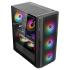 ABKONCORE C800 Fixed Spectrum Colors 4x120mm Fan Tempered Glass Mid Tower& Front Full Mesh Design Case