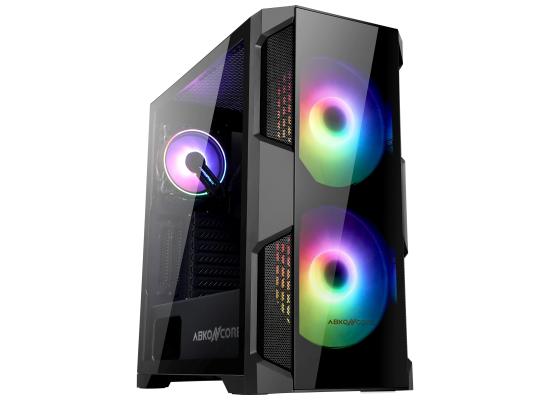 ABKONCORE Helios H500G 200mm RGB Fans and 120mm RGB Fan, Two Side Tempered Glass Case
