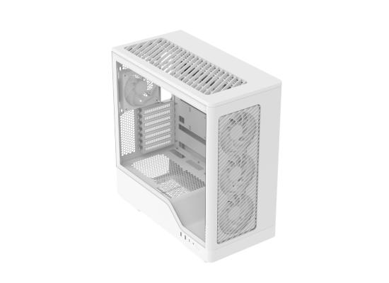 AeroCool D520A (White) ARGB Stylish & Aesthetic Design ATX Mid Tower Tempered Glass Gaming Case w/ 4 Pre-installed 120mm ARGB Fans & Type-C, (Reverse Connectors Motherboard Support)