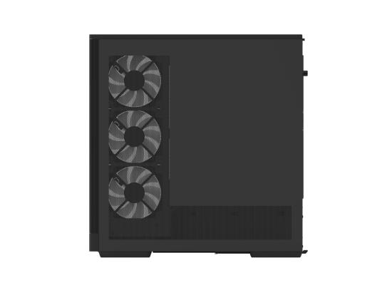 AeroCool P500A DIGI (Black) ARGB Stylish Panoramic Fish Tank Design ATX Mid Tower Tempered Glass Gaming Case w/ 4 Pre-installed 120mm ARGB Fans, Type-C & BTF Compatibility (Reverse Connectors)