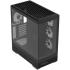 AeroCool P500B DIGI (Black) ARGB Stylish Panoramic Fish Tank Design ATX Mid Tower Tempered Glass Gaming Case w/ Dot-Pixel Display For System Stats, 4 Pre-installed 120mm ARGB Fans, Type-C & BTF Compatibility