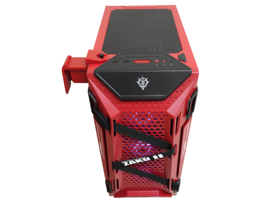 ASUS TUF Gaming GT301 ZAKU II EDITION RGB, Mid-Tower Gaming Case With Tempered Glass Side Panel, AURA ARGB Fan, Honeycomb Front Panel