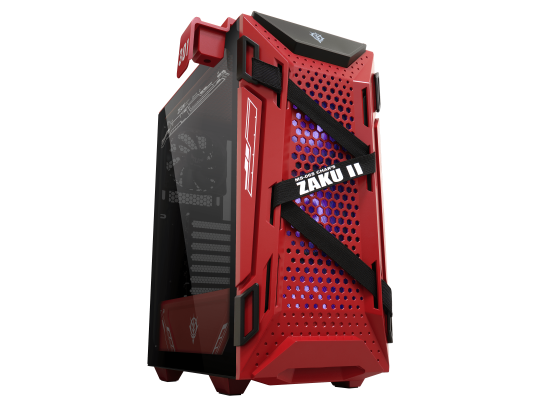 ASUS TUF Gaming GT301 ZAKU II EDITION RGB, Mid-Tower Gaming Case With Tempered Glass Side Panel, AURA ARGB Fan, Honeycomb Front Panel