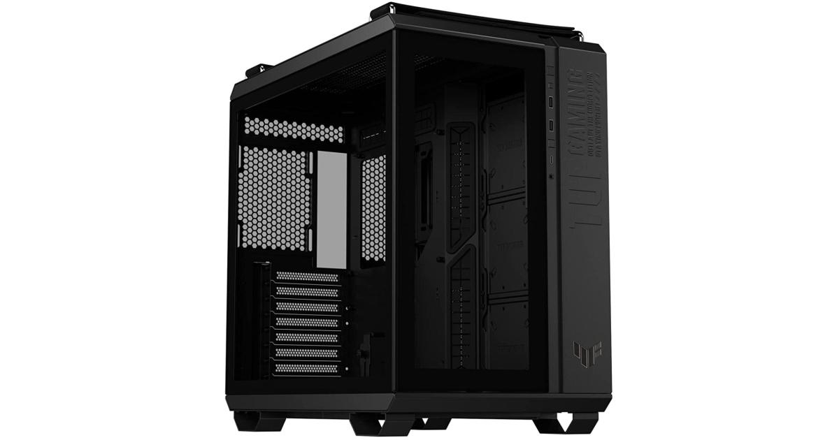 Asus Tuf Gaming Gt Black Panoramic Dual Chamber Mid Tower Tempered Glass Gaming Case W