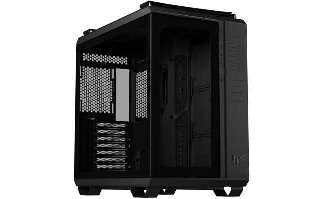 ASUS TUF Gaming GT502 (Black) Panoramic Dual Chamber Mid-Tower Tempered Glass Gaming Case w/ Full Modular Design, Type-C, Tool-Free Side Panels