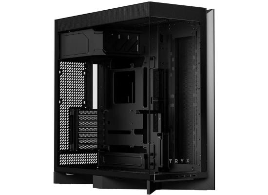 TRYX LUCA L70 (Black) E-ATX Mid Tower Aesthetic Panoramic Tempered Glass Design Gaming case, Type-C, Up To 420mm Radiator, BTF Support