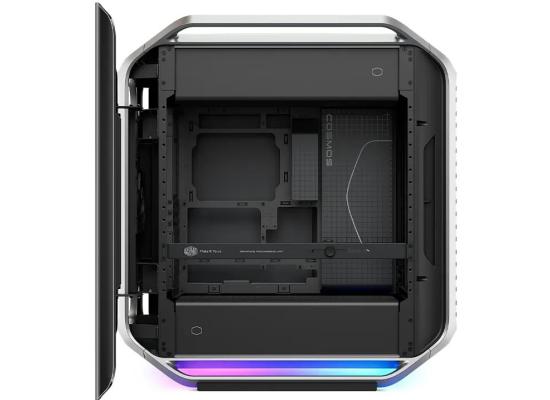 Cooler Master COSMOS ALPHA 2025 (Black) E-ATX Full Tower Tempered Glass Optimal Thermal Performance Case, Sliding Adjustable Fan Bracket w/ Pre-installed Dual Extra-Thick 200x38mm + 120mm Fans & Type-C