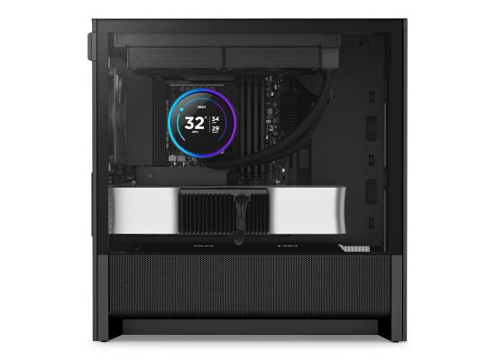 NZXT H3 Flow Mid Tower mATX Tempered Glass Airflow  Gaming Case w/ Pre-installed Single F120Q (CV) & USB Type-C Port - Black