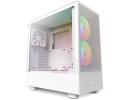 NZXT H5 Flow RGB ATX Tempered Glass Mid Tower Perforated & Ventilated Gaming Case w/ 2x140mm RGB Fans + Rear & Bottom Quiet (2x120mm) & USB Type-C Port - Matte White