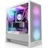 NZXT H5 Flow RGB (2024) Mid Tower ATX Tempered Glass Airflow Gaming Case w/ Pre-installed Single Frame F360 RGB Core + 1xF120Q & USB Type-C Port - White