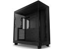 NZXT H6 Flow Perforated Compact Dual-Chamber Mid-Tower Tempered Glass Gaming Case w/ 3xF120Q Fans & USB Type-C Port - Black