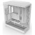 NZXT H9 Flow (2025) Panoramic Perforated Dual-Chamber Mid-Tower Tempered Glass New Design Gaming Case w/ 3X F140Q Fans + 1XF120Q & Back-Connect Ready - White