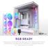 NZXT H9 Flow RGB+ (2025) Panoramic Perforated Dual-Chamber Mid-Tower Tempered Glass New Design Gaming Case w/ 2X F420 RGB Core Single-Frame Fans + 1XF120 RGB Core & Back-Connect Ready - White