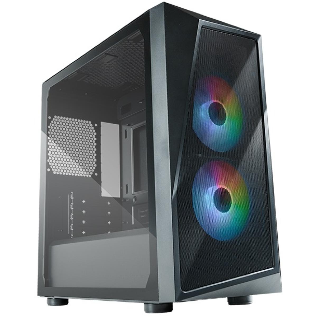Cooler Master CMP 320 ARGB Mini Tower Tempered Glass Gaming Case w/ 2 x120mm CF120 ARGB Fan