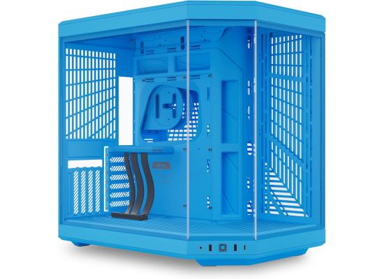 HYTE Y70 Standard Edition (Non-Touch) Dual Chamber ATX Mid Tower Modern Aesthetic Gaming case, Enhanced Edition, Panoramic Tempered Glass Design, w/ PCIE 4.0 Riser Cable (Blueberry Milk)