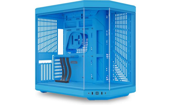 HYTE Y70 Standard Edition (Non-Touch) Dual Chamber ATX Mid Tower Modern Aesthetic Gaming case, Enhanced Edition, Panoramic Tempered Glass Design, w/ PCIE 4.0 Riser Cable (Blueberry Milk)
