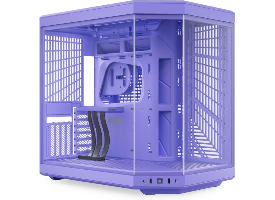 HYTE Y70 Standard Edition (Non-Touch) Dual Chamber ATX Mid Tower Modern Aesthetic Gaming case, Enhanced Edition, Panoramic Tempered Glass Design, w/ PCIE 4.0 Riser Cable (Taro Milk)