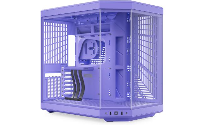 HYTE Y70 Standard Edition (Non-Touch) Dual Chamber ATX Mid Tower Modern Aesthetic Gaming case, Enhanced Edition, Panoramic Tempered Glass Design, w/ PCIE 4.0 Riser Cable (Taro Milk)