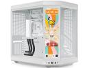 HYTE Y70 Touch Infinite Dual Chamber ATX Mid Tower Modern Aesthetic Gaming case, Enhanced Edition, Panoramic Tempered Glass Design, w/ 14.9” IPS 2.5 60Hz KTouchscreen & PCIE 4.0 Riser Cable (Snow White)